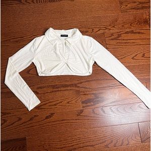 SOLD ‼️🚫NAKED WARDROBE sexy crop “ gimme some butter” size M